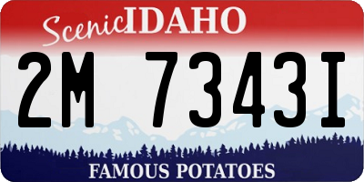 ID license plate 2M7343I