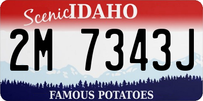 ID license plate 2M7343J