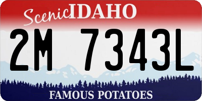 ID license plate 2M7343L