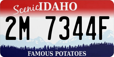 ID license plate 2M7344F
