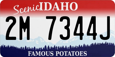 ID license plate 2M7344J