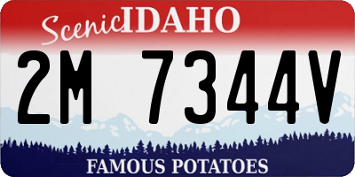 ID license plate 2M7344V