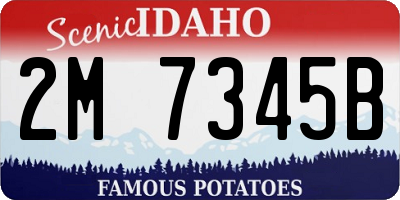 ID license plate 2M7345B