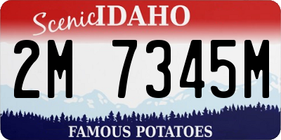 ID license plate 2M7345M