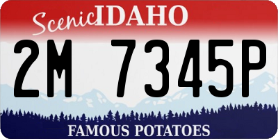 ID license plate 2M7345P