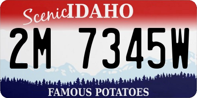 ID license plate 2M7345W