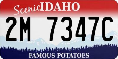 ID license plate 2M7347C