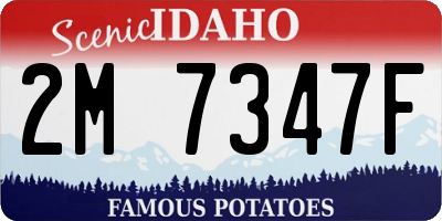 ID license plate 2M7347F