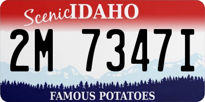 ID license plate 2M7347I