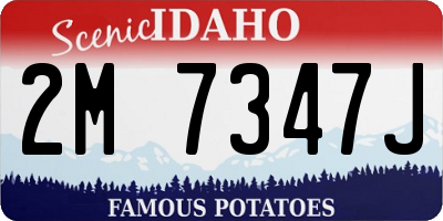 ID license plate 2M7347J