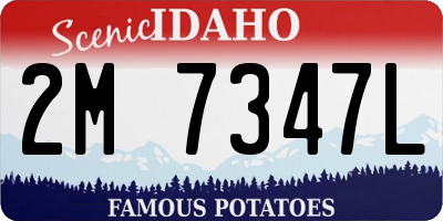 ID license plate 2M7347L