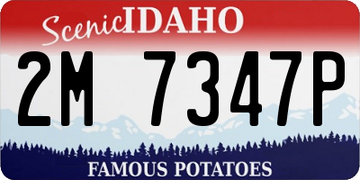 ID license plate 2M7347P