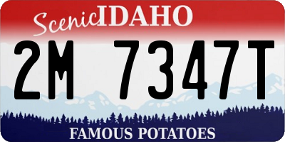 ID license plate 2M7347T
