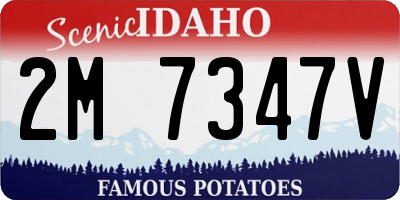 ID license plate 2M7347V