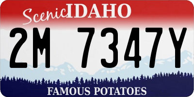 ID license plate 2M7347Y