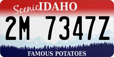 ID license plate 2M7347Z