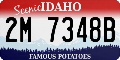ID license plate 2M7348B