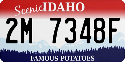 ID license plate 2M7348F