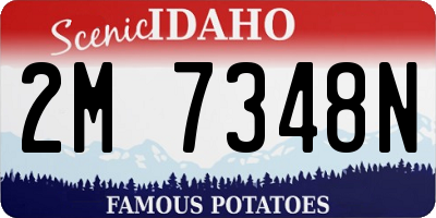ID license plate 2M7348N