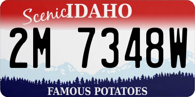 ID license plate 2M7348W