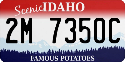 ID license plate 2M7350C