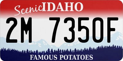 ID license plate 2M7350F