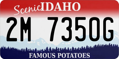 ID license plate 2M7350G