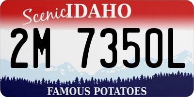 ID license plate 2M7350L