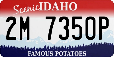 ID license plate 2M7350P