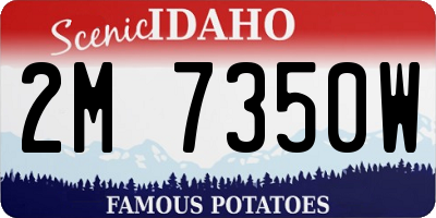 ID license plate 2M7350W