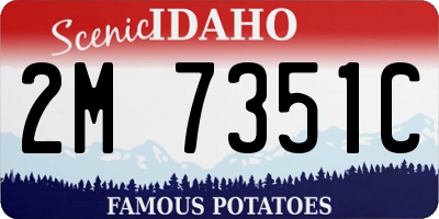 ID license plate 2M7351C