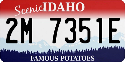 ID license plate 2M7351E