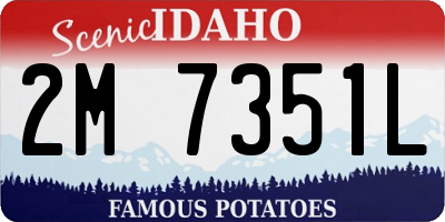 ID license plate 2M7351L