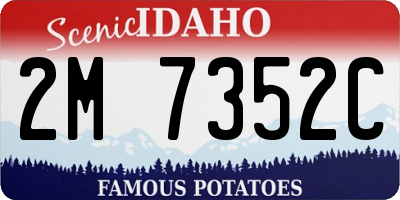 ID license plate 2M7352C