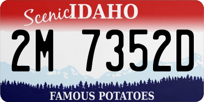 ID license plate 2M7352D
