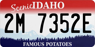 ID license plate 2M7352E