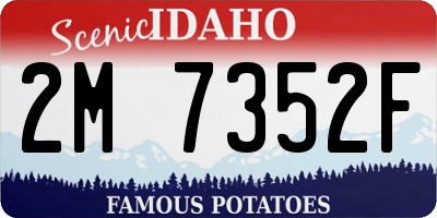 ID license plate 2M7352F