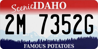 ID license plate 2M7352G