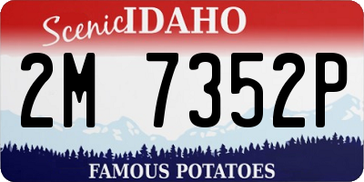 ID license plate 2M7352P