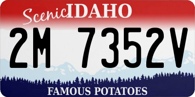 ID license plate 2M7352V
