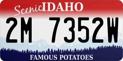 ID license plate 2M7352W