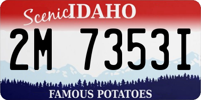 ID license plate 2M7353I