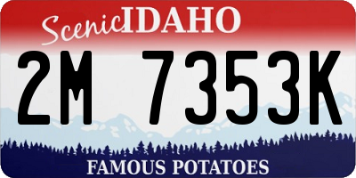 ID license plate 2M7353K