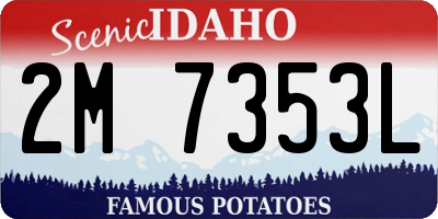ID license plate 2M7353L