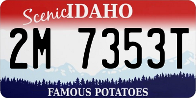 ID license plate 2M7353T
