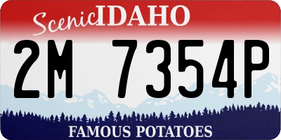 ID license plate 2M7354P