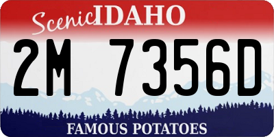 ID license plate 2M7356D