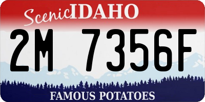 ID license plate 2M7356F