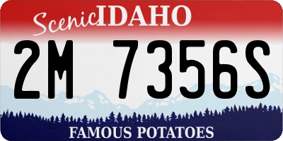 ID license plate 2M7356S