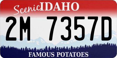 ID license plate 2M7357D